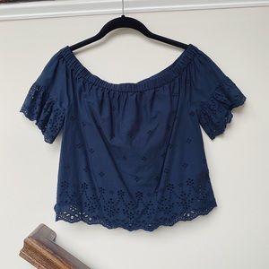 Women’s off the shoulder linen top